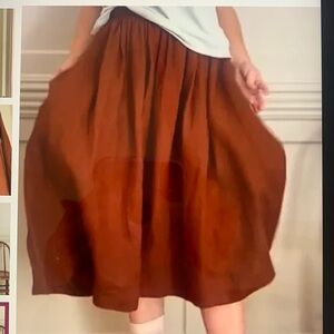 Pyne &Smith skirt No 11 S copper linen